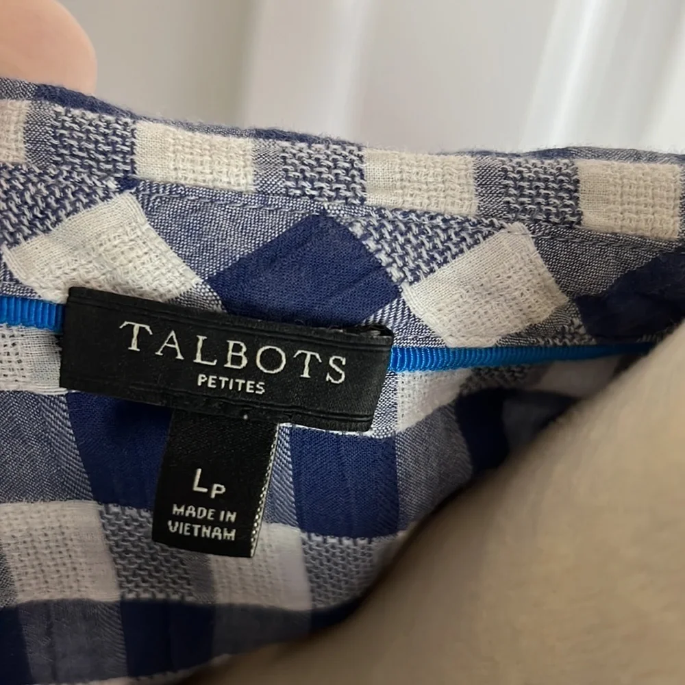 TALBOTS COTTON LP TOP COASTAL LAGENLOOK LIGHTWEIGHT GAUZY CLASSIC - Picture 2 of 10